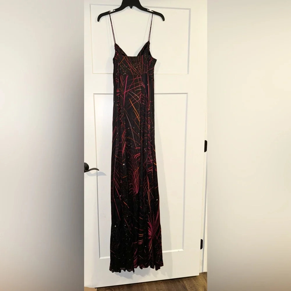 Retrofete GRACIE SILK DRESS Medium Fireworks - Picture 2 of 6